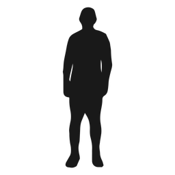 Silhueta de homem curvado em pé Transparent PNG