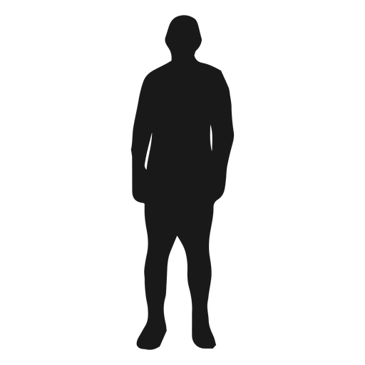 Male standing slouched silhouette