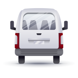 Mini bus de vuelta realista Diseño PNG