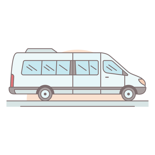 Minibus-Farbstrich PNG-Design