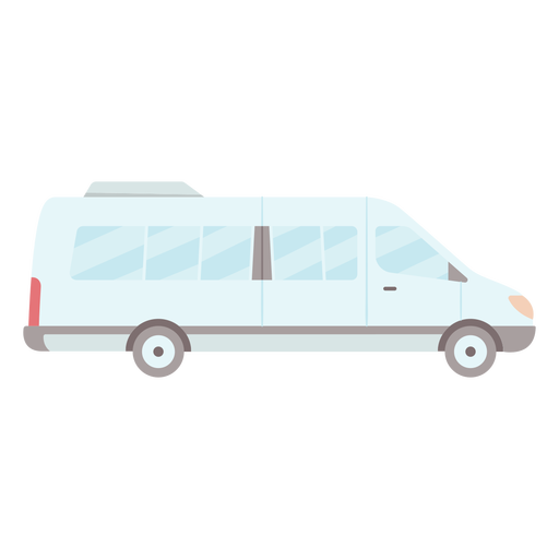 Minibus-Van-Seite flach PNG-Design