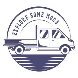 Emblema de exploração de caminhão monocromático Transparent PNG