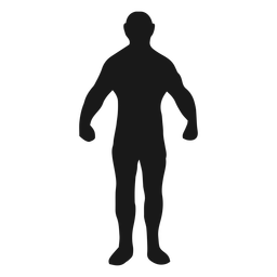 Muscle contraction male silhouette