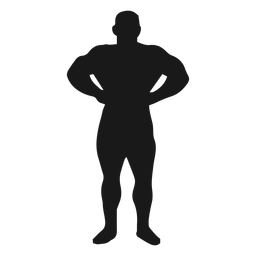 Muskulöse Hände Taillensilhouette PNG-Design