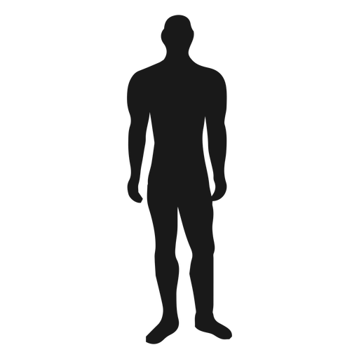 Silhueta de homem musculoso em pé Desenho PNG