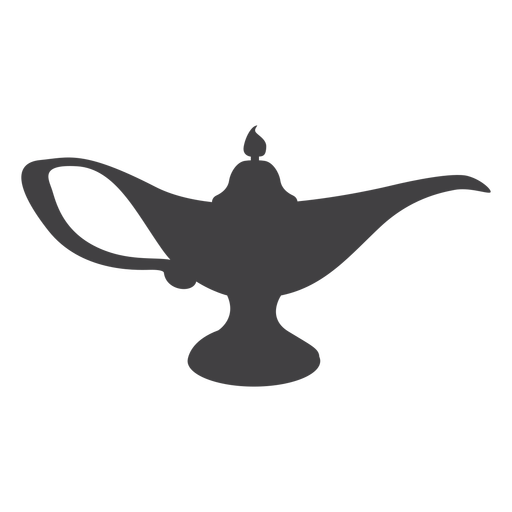 Oil arabic lamp silhouette