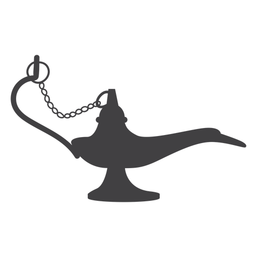 Ölgeist Lampe Silhouette PNG-Design