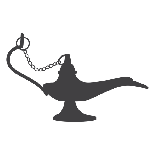 Oil genie lamp silhouette PNG Design