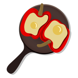 Ilustración de huevo en un agujero de pimienta Diseño PNG