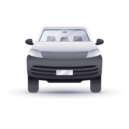 Pick-up front realistic PNG Design
