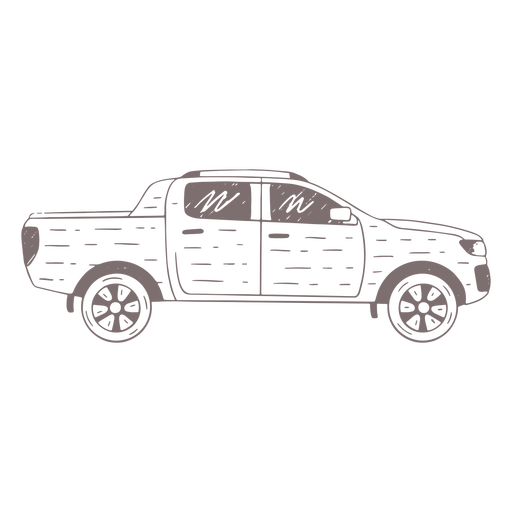 Lado da pick-up desenhado à mão Desenho PNG