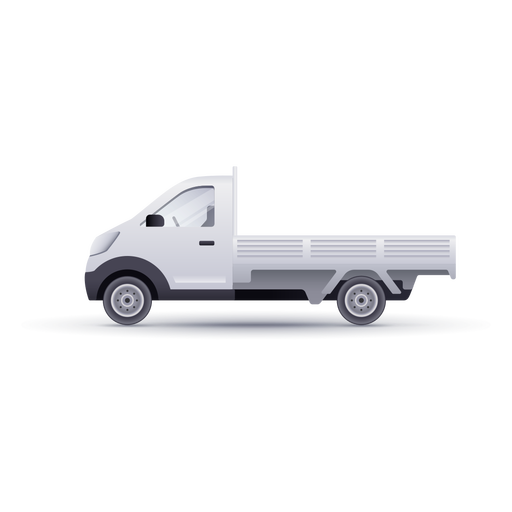 Pick-up-Truck-Seite realistisch PNG-Design
