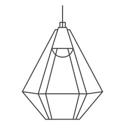 Arte de línea de pantalla de lámpara poligonal Transparent PNG