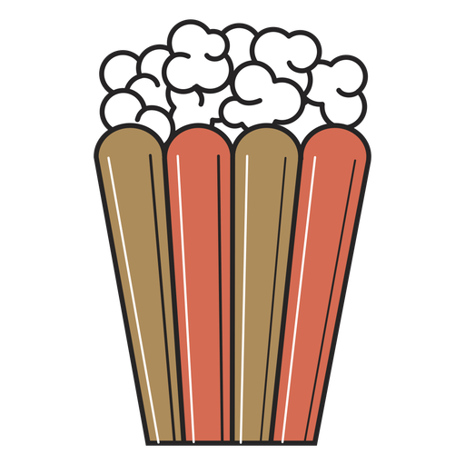Popcorn-Film-Farbstrich PNG-Design