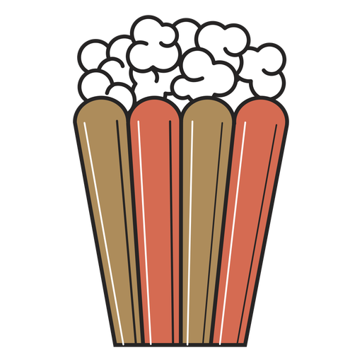 Trazo de color de película de palomitas de maíz Diseño PNG