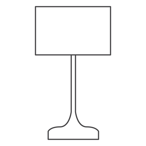 Trazo de pantalla de lámpara rectangular Diseño PNG