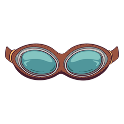 Ilustración de gafas de moto retro Transparent PNG