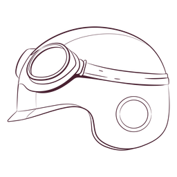 Retro motorcycle helmet side hand-drawn PNG Design Transparent PNG