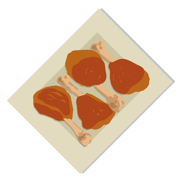 Ilustração de coxas de frango assado Transparent PNG