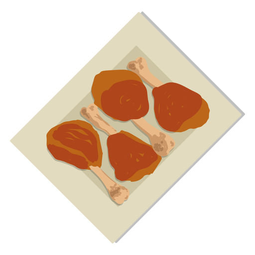 Ilustração de coxas de frango assado Desenho PNG