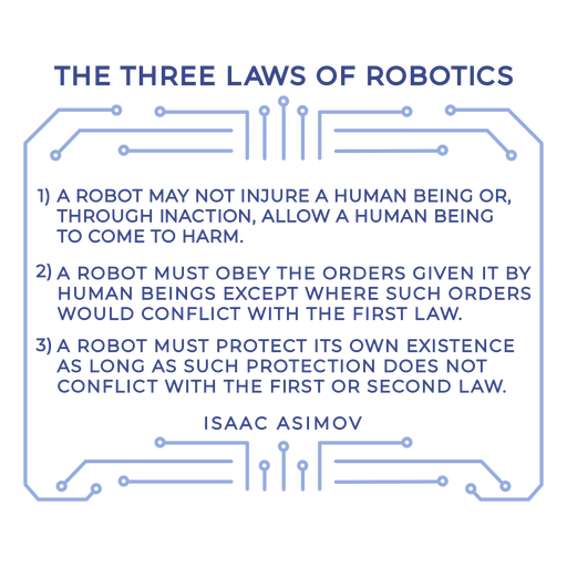 Abzeichen für Robotikgesetze PNG-Design