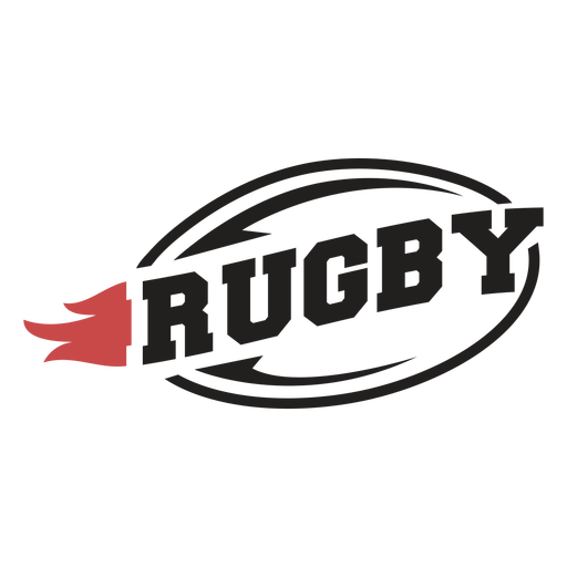 Insignia de fuego de pelota de rugby Diseño PNG