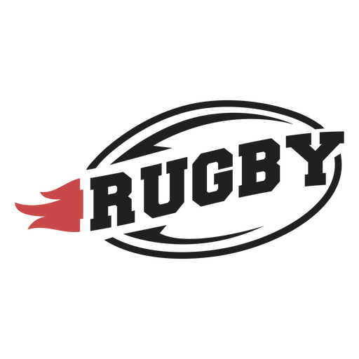 Rugby ball fire badge PNG Design