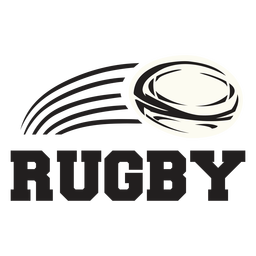 Insignia voladora de pelota de rugby Diseño PNG