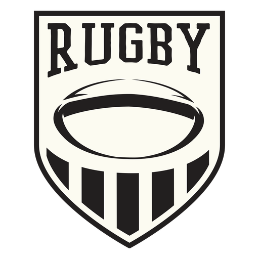 Rugby ball shield badge