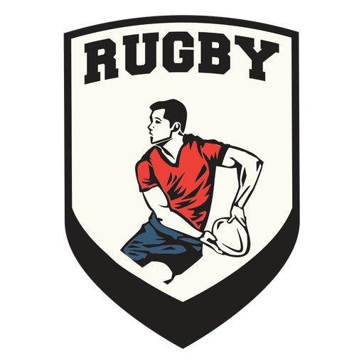 Rugby-Schild-Spielerabzeichen PNG-Design