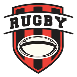 Rugby Striped Ball Badge PNG & SVG Design For T-Shirts