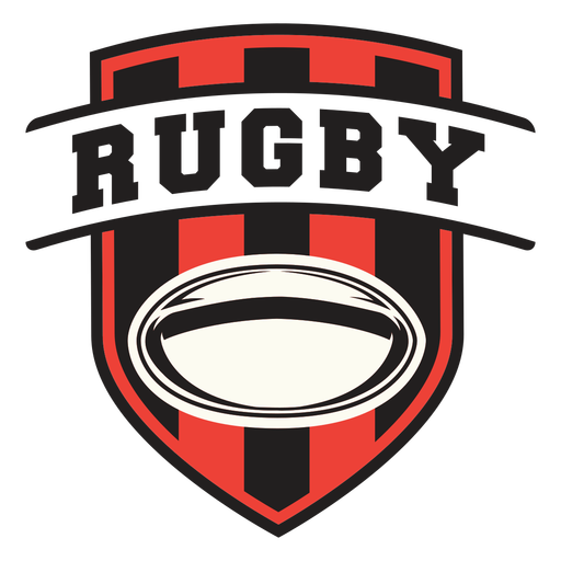 Crachá de bola listrada de rugby Desenho PNG