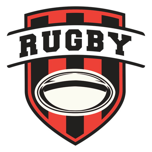 Rugby striped ball badge PNG Design