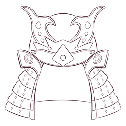 Casco de samurai dibujado a mano Diseño PNG Transparent PNG