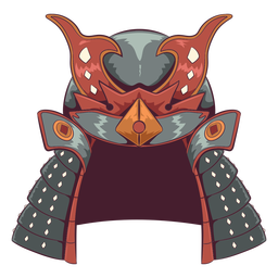 Ilustração de capacete de samurai Transparent PNG