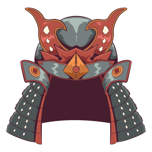 Ilustração de capacete de samurai Desenho PNG