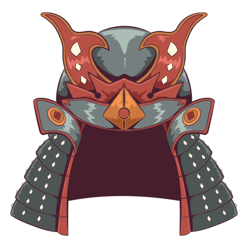 Samurai helmet illustration