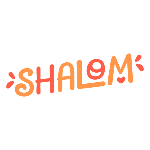 Letras Shalom duotônicas Desenho PNG