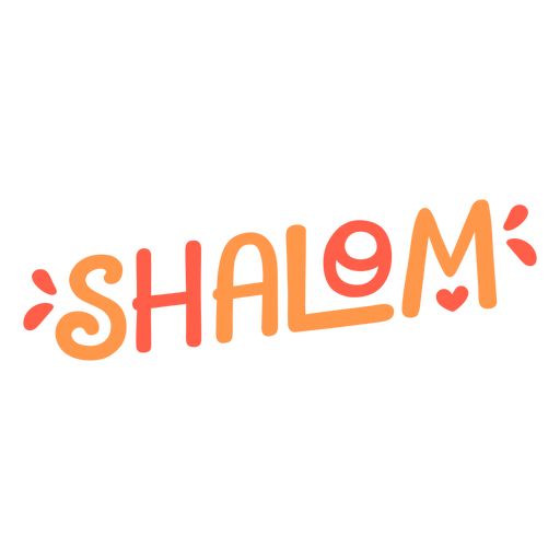 Shalom duotone lettering PNG Design