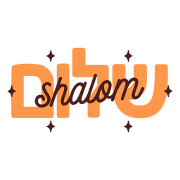 Shalom sparkly lettering PNG Design