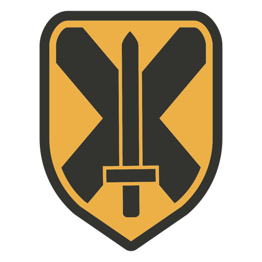 Single sword patch badge PNG Design