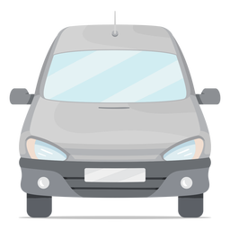Small van front flat PNG Design