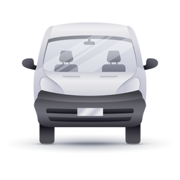 Small van front realistic PNG Design