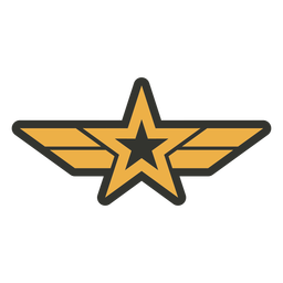 Insignia de parche de líneas de estrellas Diseño PNG