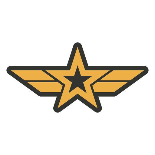 Insignia de parche de líneas de estrellas Diseño PNG