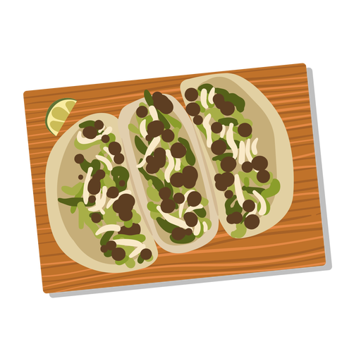 Gef?llte Taco-Illustration PNG-Design