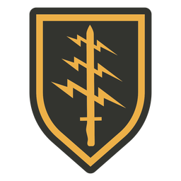 Sword lightning patch badge PNG Design