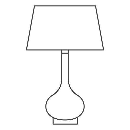 Table Lamp Line Art PNG & SVG Design For T-Shirts