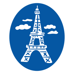 Recorte de doodle da Tour Eiffel