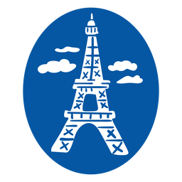 Tour Eiffel Doodle Cut-out PNG & SVG Design For T-Shirts